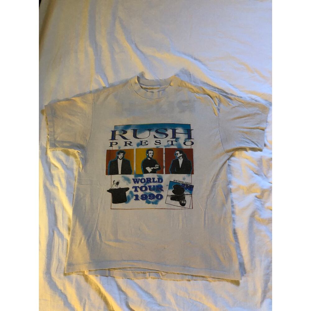 Vintage Rush Presto World Tour 1990 concert t-shirt